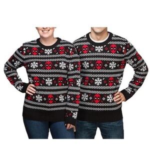 Marvel Unisex Men Women Deadpool Holiday Snow Ugly Sweater